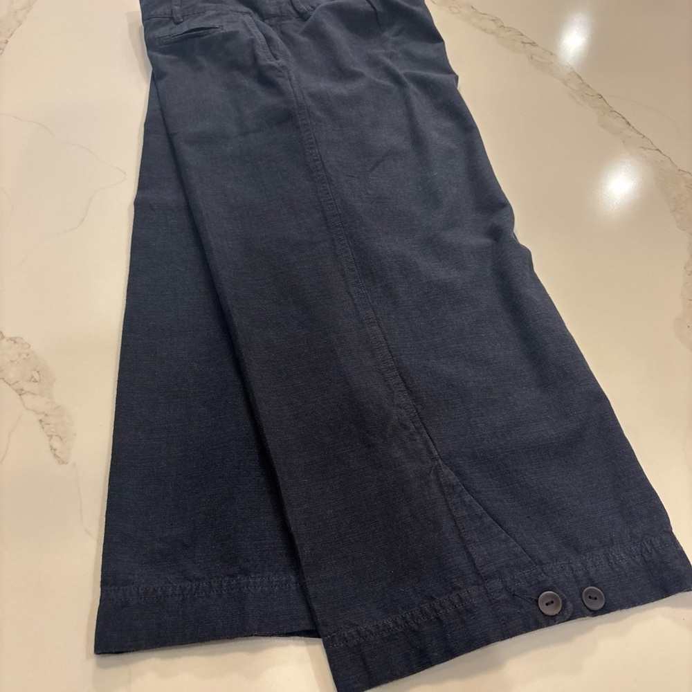 Eileen Fisher Wide-Leg Cotton Cropped Ankle Pants